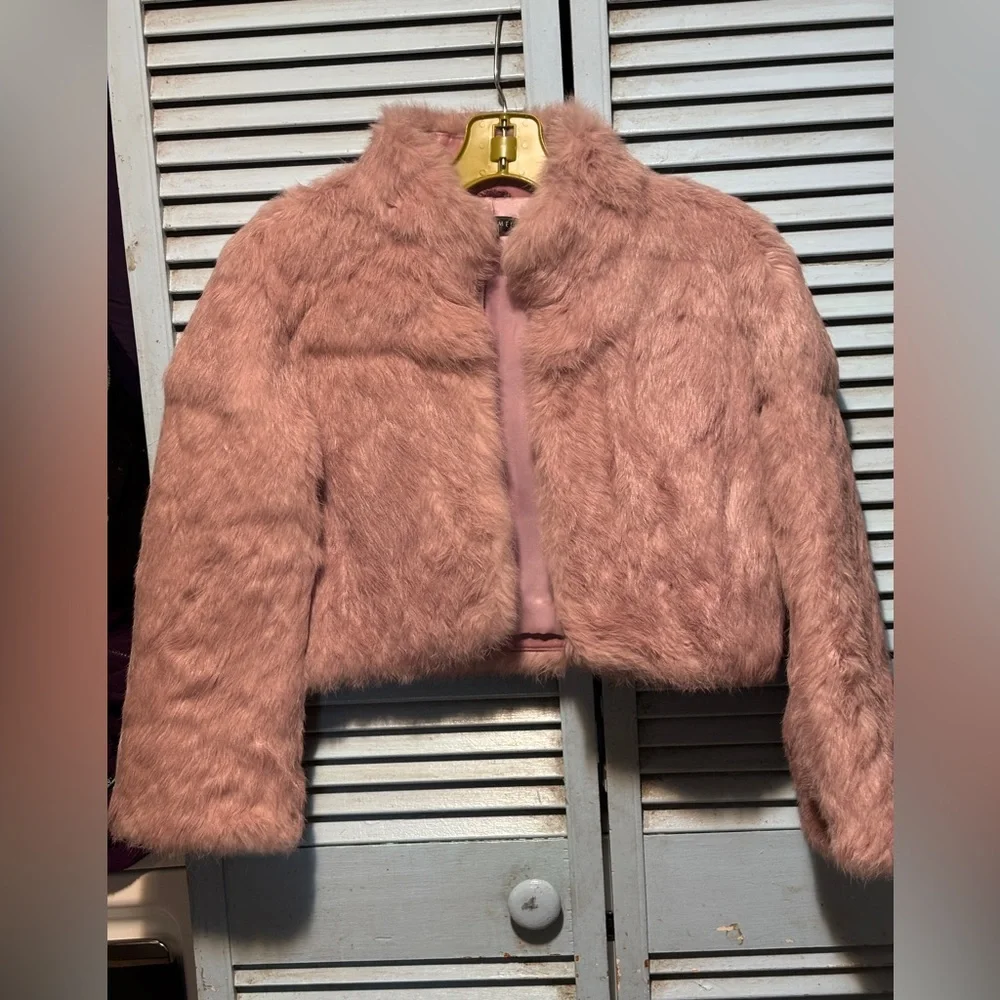 Pink Rabbit Fur Jacket🔥 - Picture 1 of 6